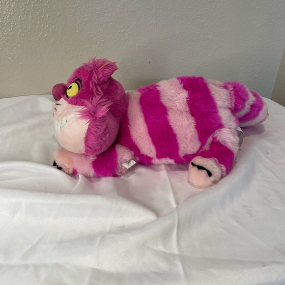 Disney Store CHESHIRE CAT 18" Plush Animal Stuffed Toy Alice in Wonderland Pink - Picture 2 of 8